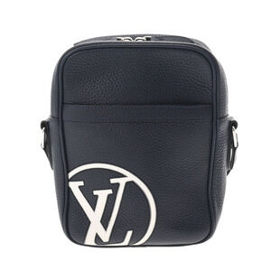 Louis Vuitton LV Circle Danube Indigo Blue Taurillon Leather Shoulder Bag